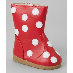 Girls Red Polka Dot Boot
