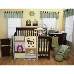 Baby Barnyard 3 Piece Crib Bedding Set