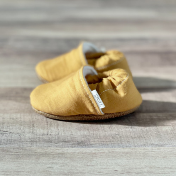 Mustard Yellow Solid Moccasins